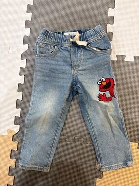 GAP Blue Denim Jeans with Red Elmo Patch